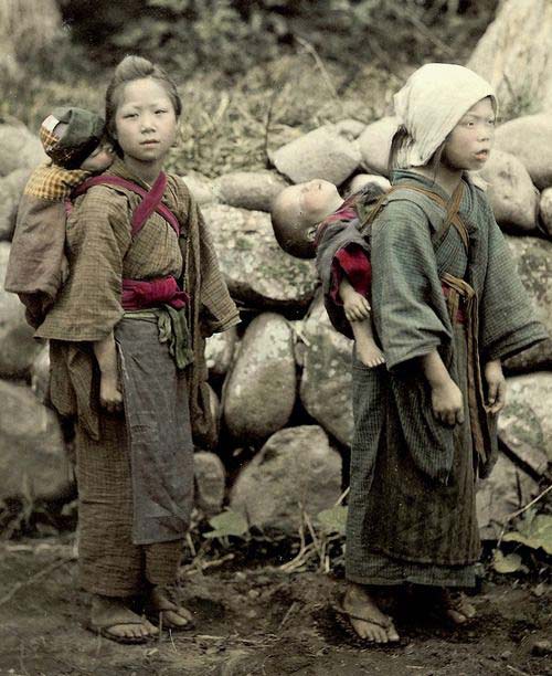 Traditional Onubhimo baby carriers, Japan 1880s