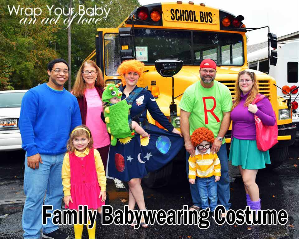 Large Family Babywearing Costume - Magic Schoolbus