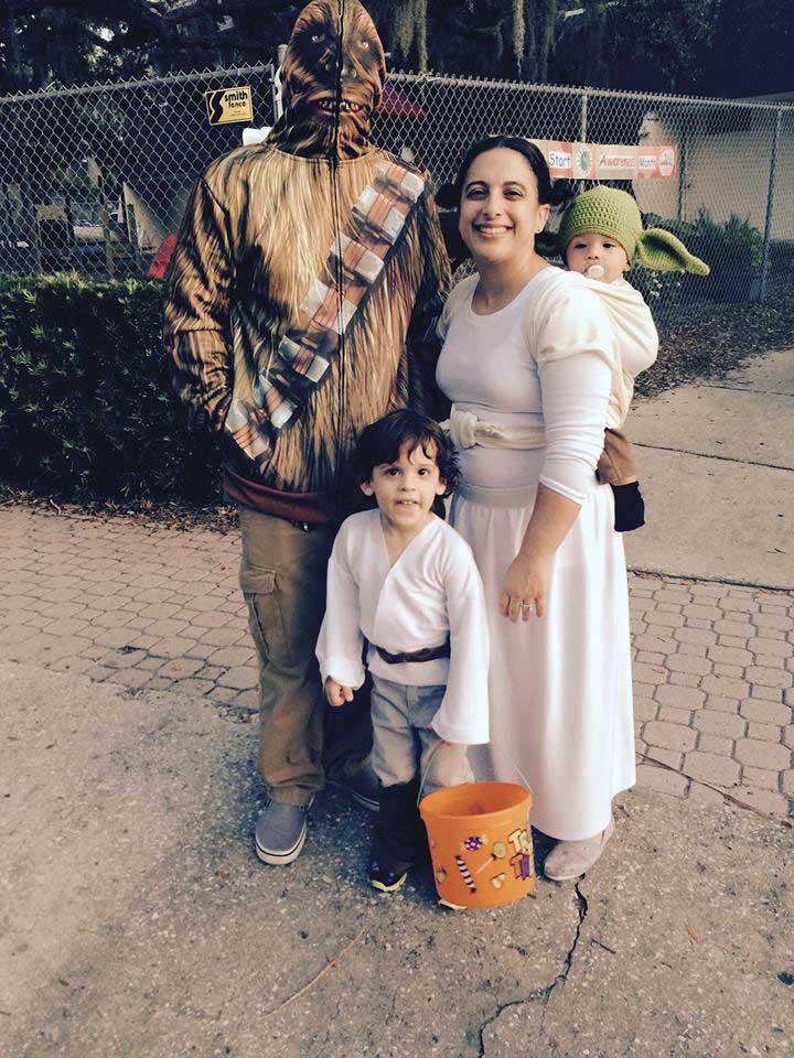 Family Costume Babywearing Yoda