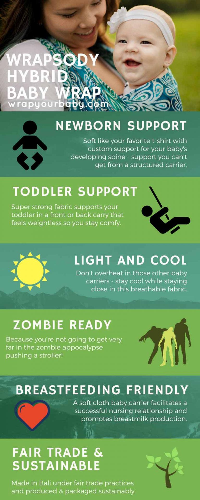 Wrapsody Hybrid Wrap Baby Carriers Wrap Your Baby