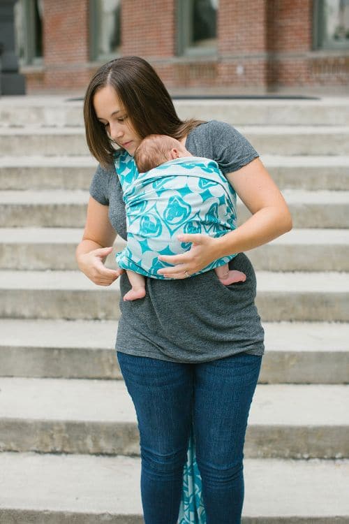 Front View of Newborn Poppins Carry