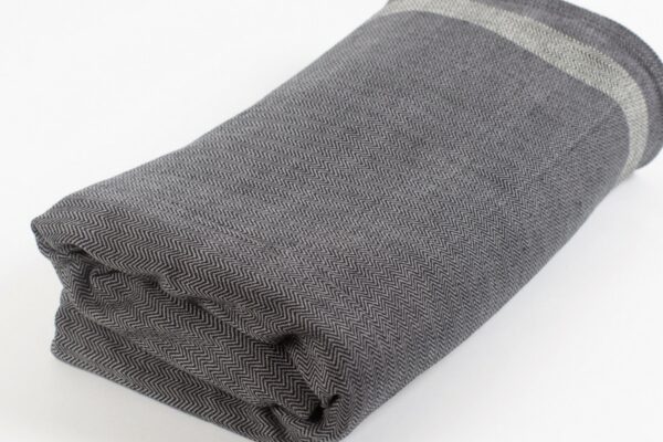 Black and grey eclipse Girasol wrap herringbone weave